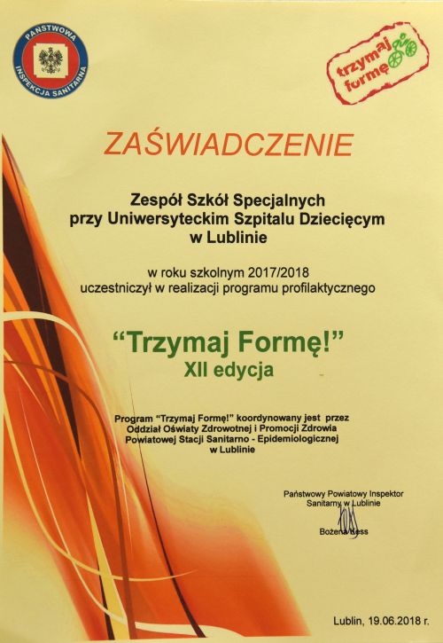 Ogólnopolski program edukacyjny „Trzymaj Formę!”